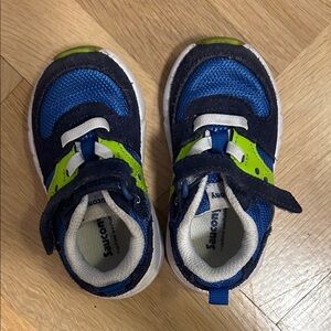 Saucony Kids Sneakers in Navy and Lime